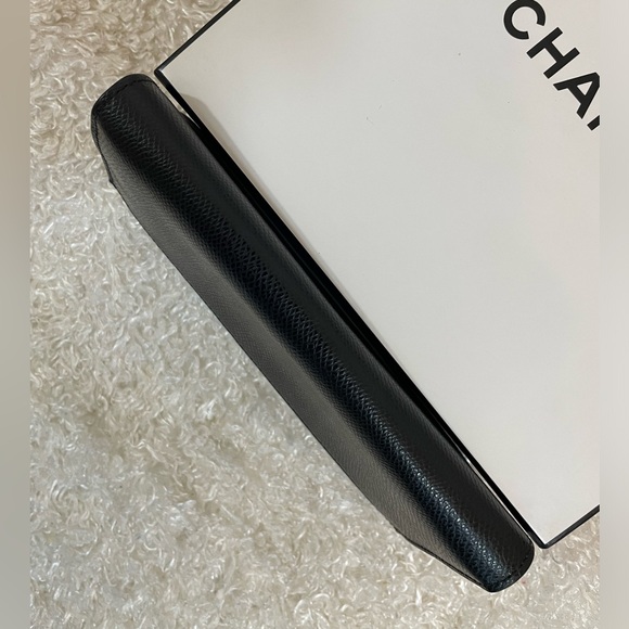 New Coach Genuine Pebble Leather Slim Flap Continental black Wallet large long - Picture 10 of 11
